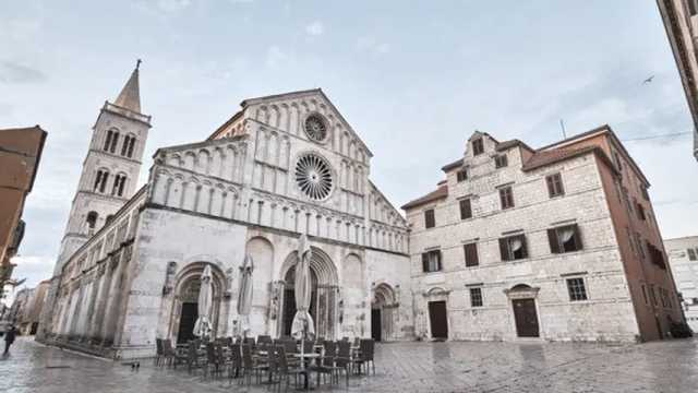 La famosa iglesia de San Donato de Zadar en Croacia. (Foto: Freepik)