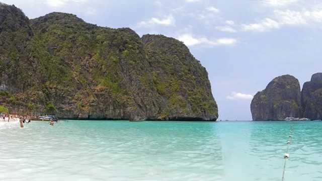 Playa Maya Bay en Phi Phi, Tailandia. (Foto: Wikimedia)
